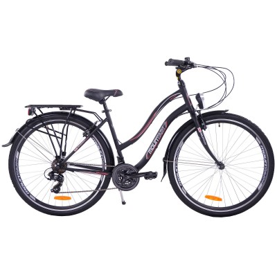 Trekingový bicykel 28" Mountain Core Lady 18,5" čierno-oranžový